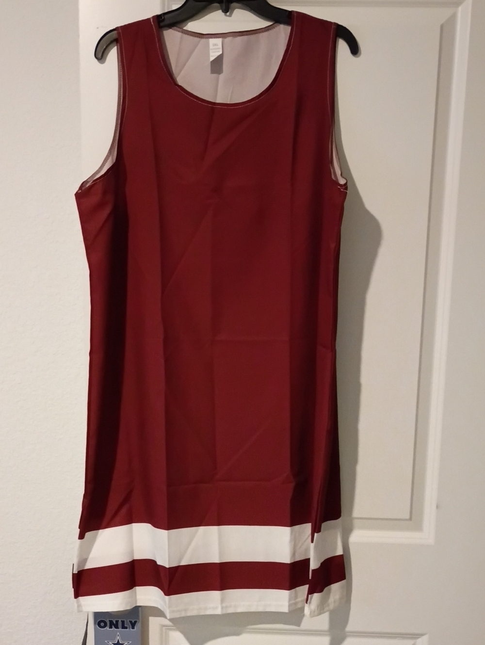 Sleeveless Burgundy  Dress With Earrings New